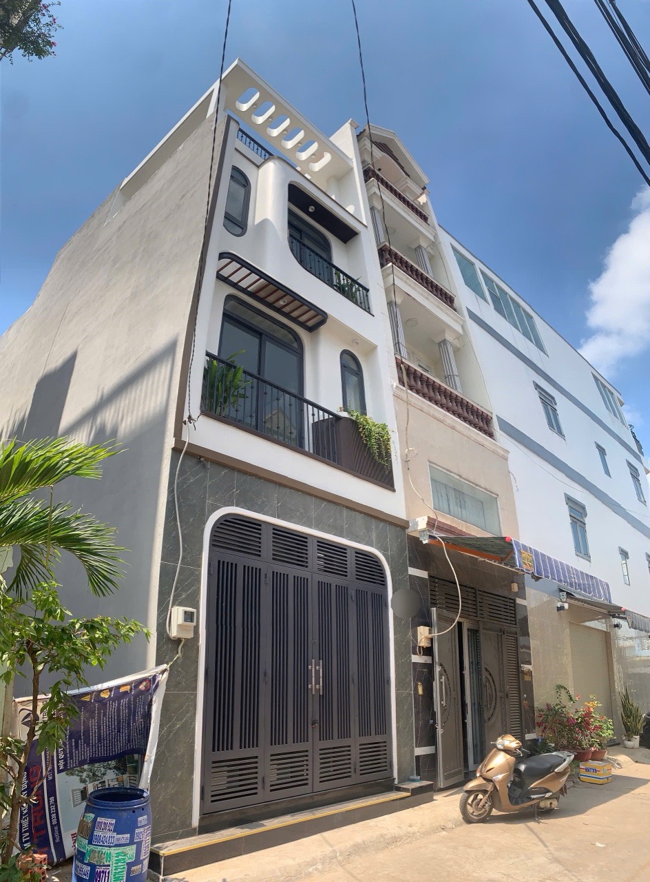 NHÀ MỚI 4 TẦNG – HẺM 6M THÔNG RA KÊNH THAM LƯƠNG – GIÁ 7.3 TỶ! • Diện tích: 4 × 14m (TDT: 53.6m²)