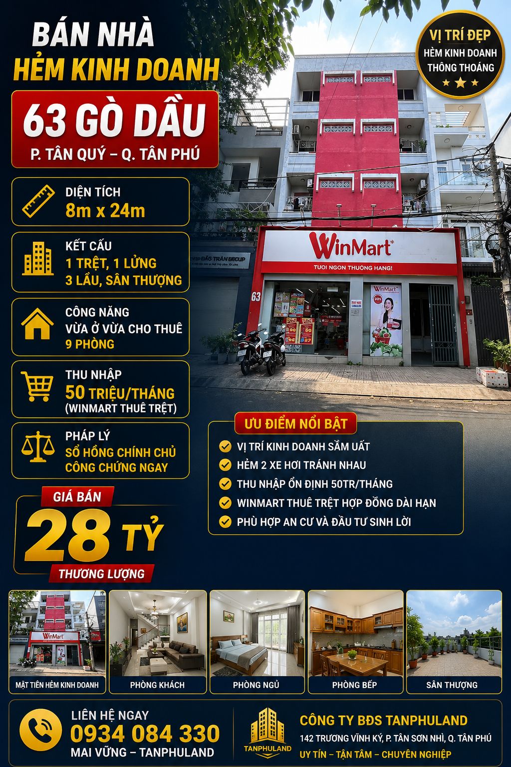 🏠 TÒA NHÀ GÒ DẦU NGANG 8M CỰC KHỦNG - 4 LẦU SÂN THƯỢNG - ĐANG CÓ THU NHẬP 50 TRIỆU/THÁNG - GIÁ 27